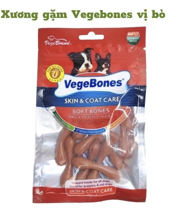 XƯƠNG THƯỞNG VEGEBONE CHO CHÓ SIÊU NGON 60GR,xương gặm sạch răng chó mèo bánh thưởng ăn vặt cho chó mèo 3