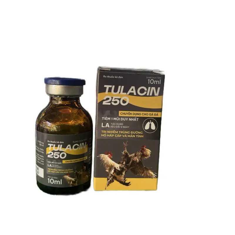 TULACIN chai 10ml dành cho gà bị hô hấp - sổ mũi - tị huyết trùng ,…. Chỉ 1 liều là được 2