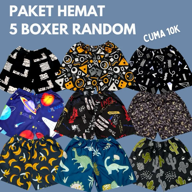 celana Boxer Best Seller 6pcs 30ribu Boxer Motif Unisex Boxer Pria