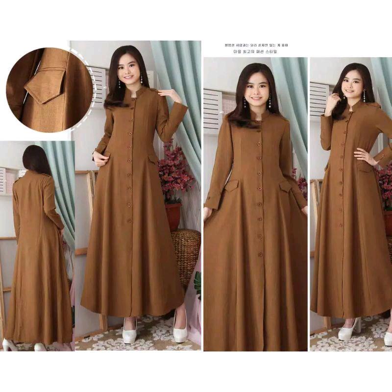 Gamis Pemda PNS Full kancing Terbaru / seragam kerja guru 2