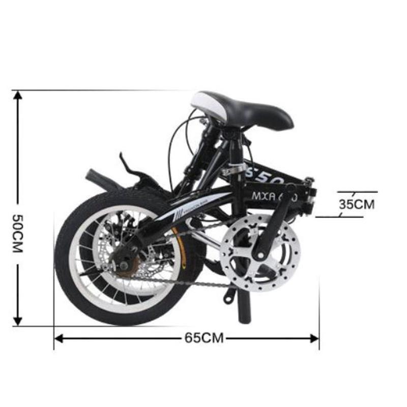 Xe đạp gấp gọn 14inch khung carbon siêu nhẹ bộ đề 5 số phong cách cá tính 5