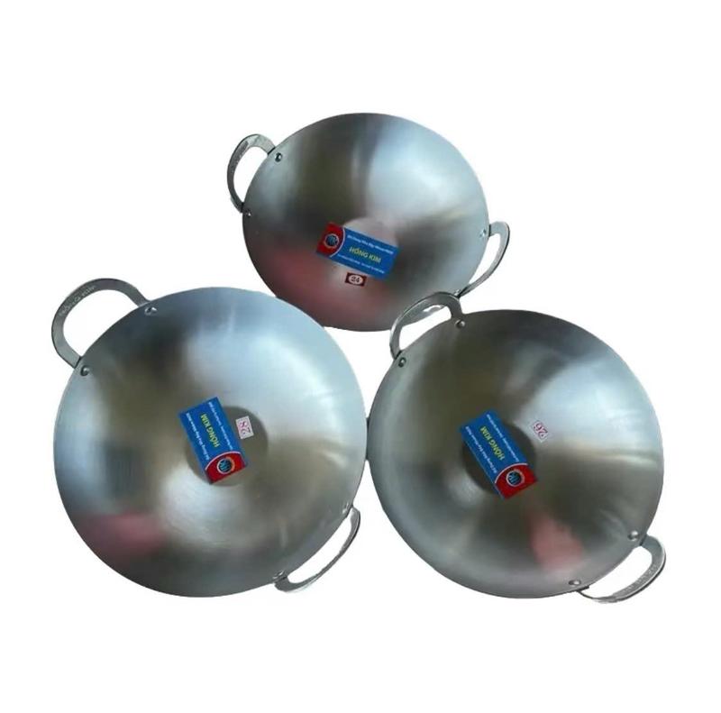 Bộ 3 Cái Chảo Nhôm Bóng Size 24cm 26cm 28cm Chảo Nhôm Lòng Sâu Quay Tán Đinh 1