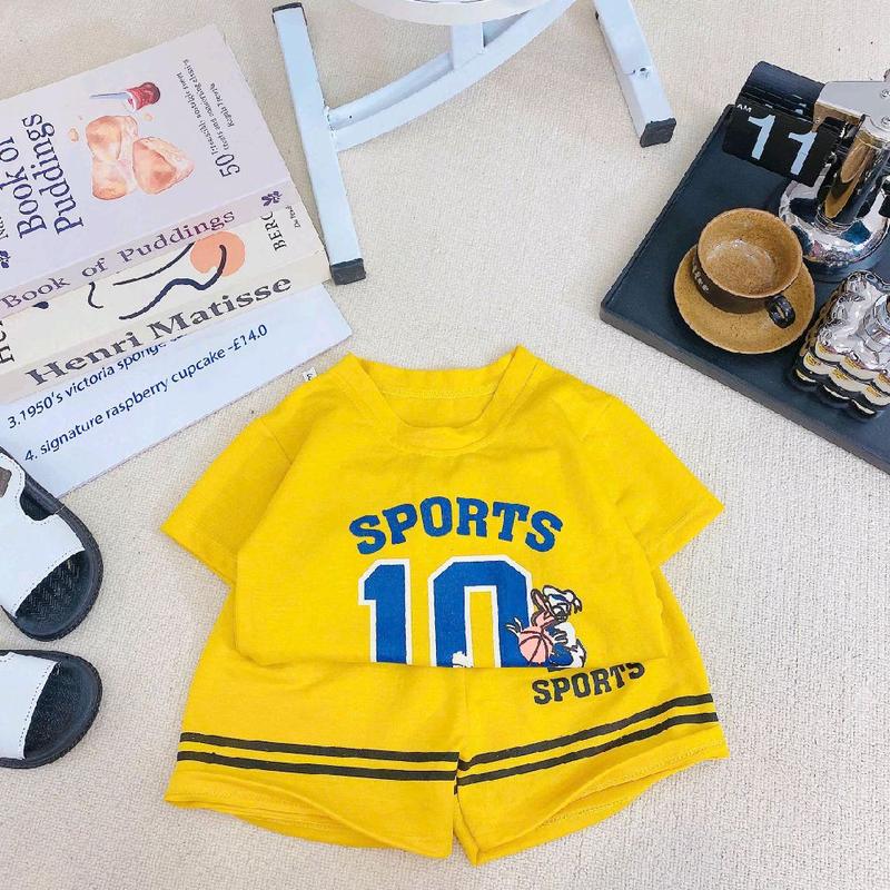 Combo 3bộ 3màu Bộ thể thao 10 Cộc cho bé trai.gái.Chất đũi co giãn mềm mịn mát cho bé size 3-27kg 4