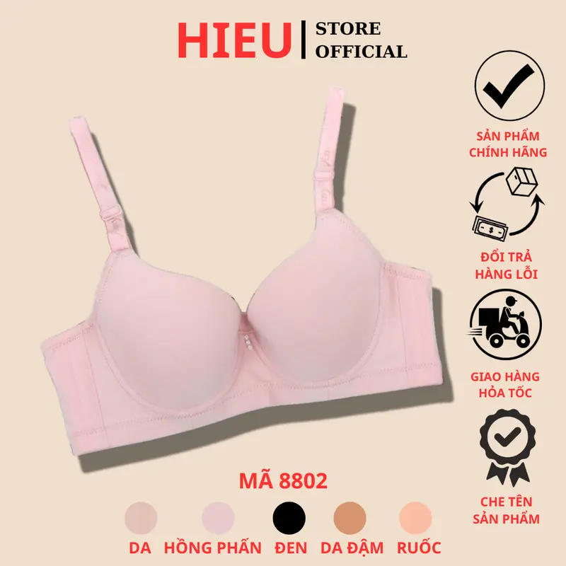 Áo Ngực Big Size Có Gọng Mút Mỏng, Chất Liệu Cotton Lạnh, Mát, Thoáng Khí - 8802 1