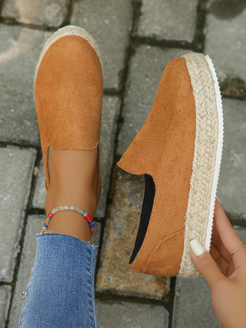 Product Introduction of Women's Simple Comfortable Slip on Flatform Shoes, Casual Round Toe Shoes for Summer, Lightweight Breathable Shoes for Daily Wear 16