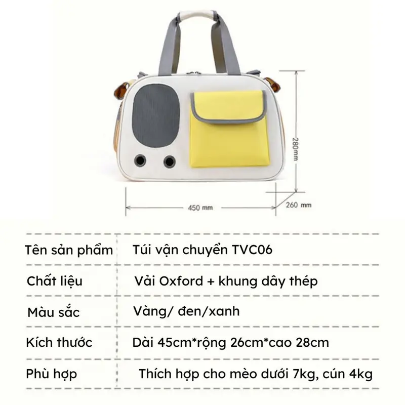 Túi Lưới vận chuyển chó mèo túi vận chuyển chó mèo dạng lưới thoáng mát kích thước lớn Hoshi Pet TVC06 1
