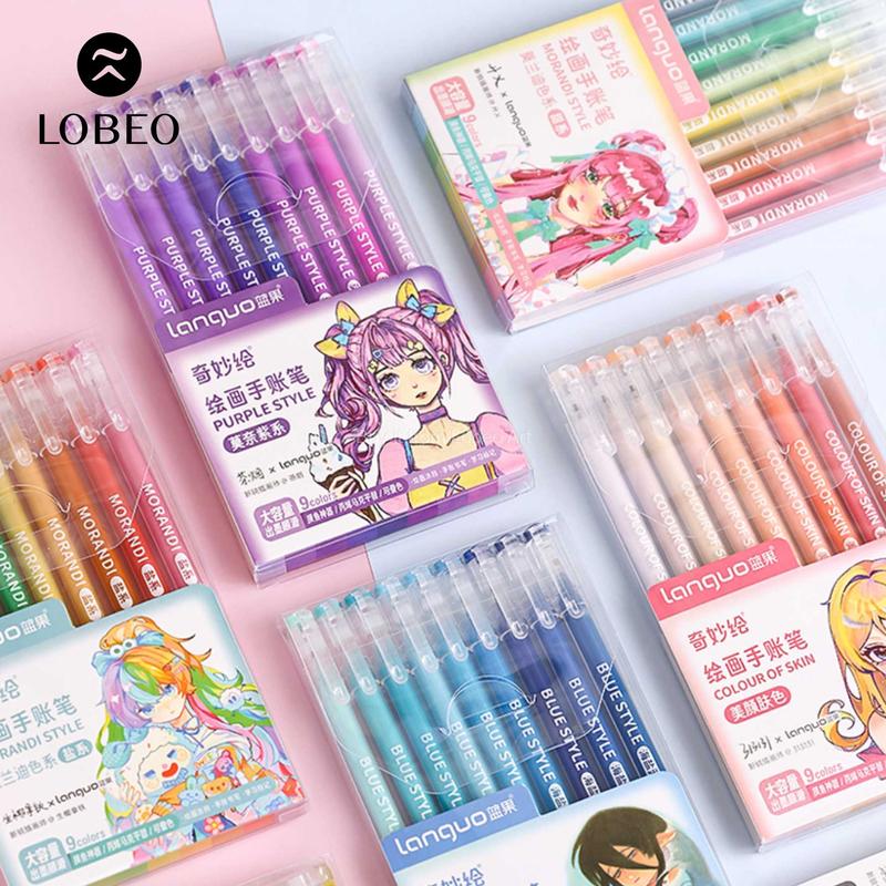 [LOBEO]	Bộ bút gel Languo Morandi nhiều màu 0.5mm