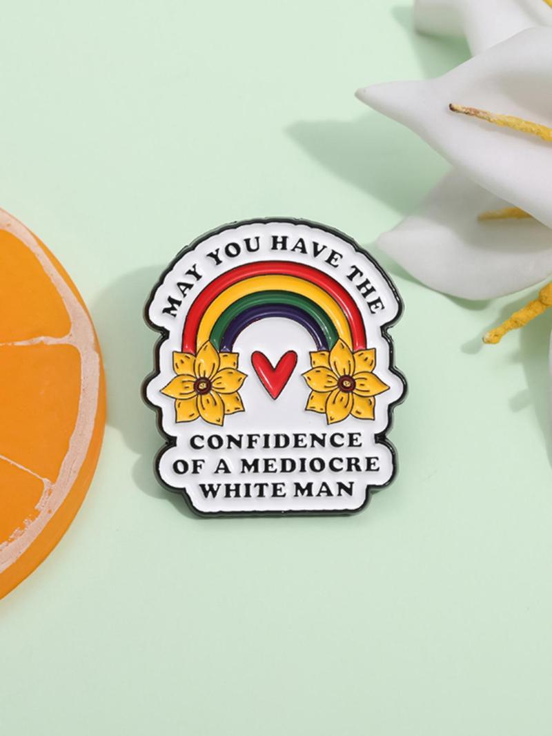 Product Introduction of Unisex Cute LGBT Pride Flower & Rainbow Design Brooch, Fashionable Novelty Clothes Brooch for Backpacks, Jeans, Scarves, Hats Decoration, Casual Trendy Accessories As Gift for Men & Women 0