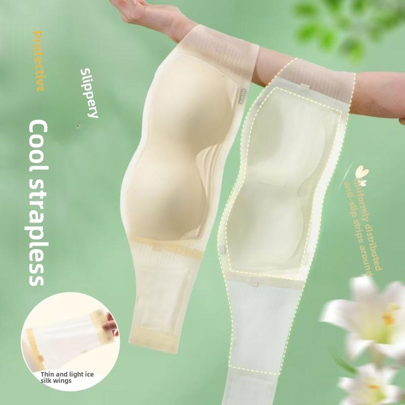 Áo Ống Nữ, Không Dây, Không Gọng, Đẩy Lên, Liền Mạch, Cảm Giác Ngầu Chống Lộ, Có Dây Đeo Áo Ngực, Thích Hợp Cho 32-40AB, Đồ Lót