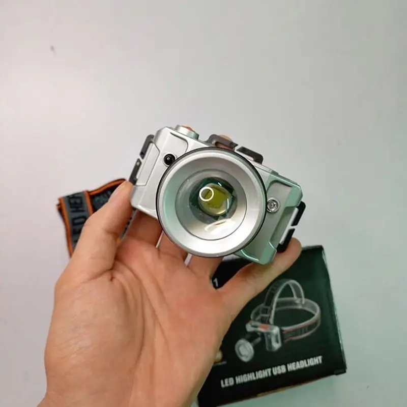 ĐÈN PIN ĐỘI ĐẦU CẢM BIẾN VẪY TAY T18 - SIÊU SÁNG CHIỀU XA 300m - SIÊU SÁNG -   tùẏ CHỈNH XA GẦN------ 5