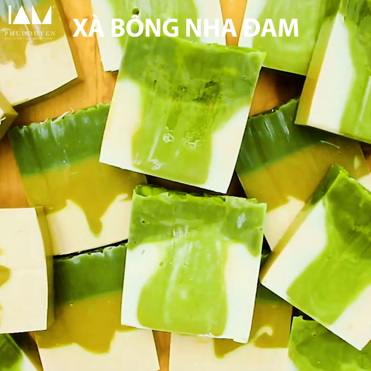 Xà bông nha đam từ lá nha đam, nghệ, gừng, tinh dầu 135gr - Dưỡng Body