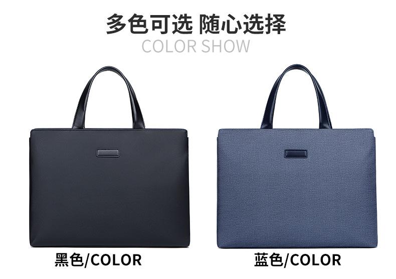 Product Introduction of New Men's Handbag PVC Business Tote Bag Document Bag Embossed LOGO Employee Meeting Bag Laptop Bag for Men 5