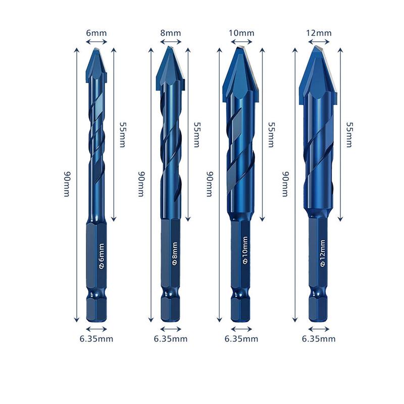 Mũi Khoan Đa Năng Chuyên Gạch Men Cứng HEX-9 Độ Cứng HRC 40 Mũi Khoan Đa Năng Cao Cấp Khoan Đá Khoan Tường Gạch 2