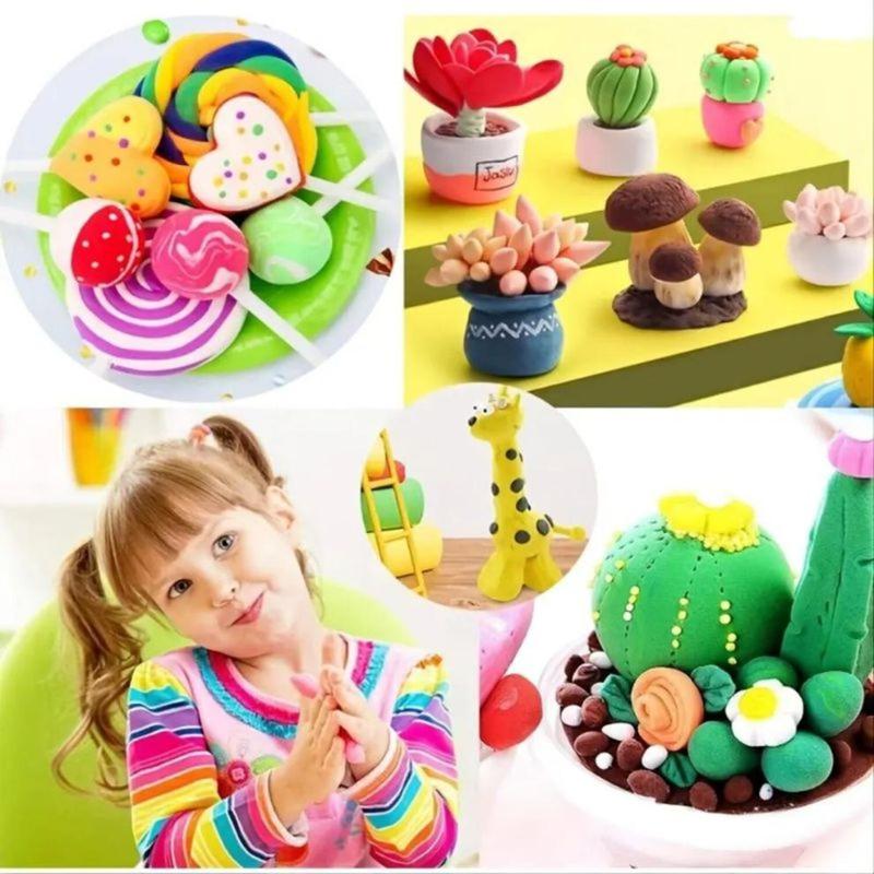 Clay Polymer Mainan Anak Isi 12pcs Edukasi Slime Clay Dough Colour Play JM Permainan 2