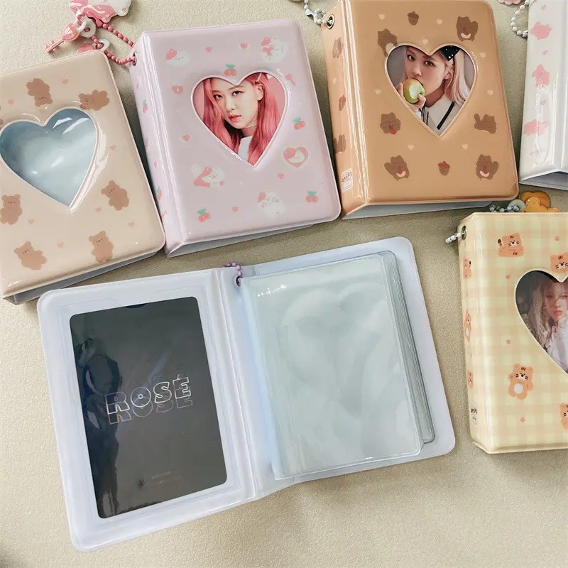 Album Đựng Ảnh 3inch 40 Ngăn Hình Trái Tim Họa Tiết Hoạt Hình Xinh Xắn 7