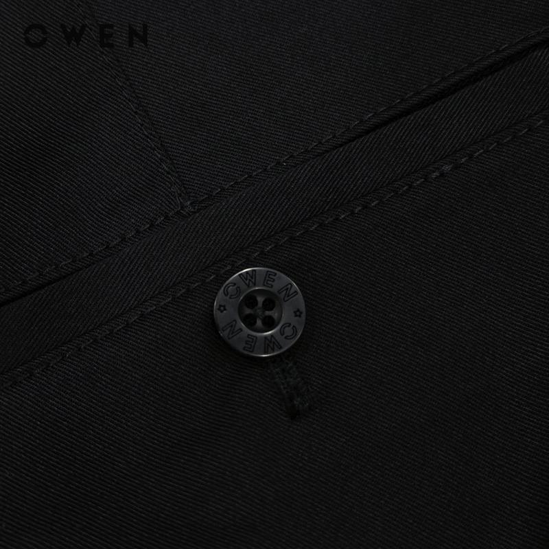 OWEN - Quần khaki Nam Regular Fit QKR241202 Màu sắc Đen 29.2% rayon 47.1% polyester 21% renu 2.7% lycra  Hoạ tiết Trơn Menswear 1