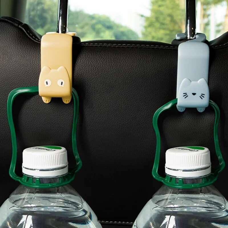 Product Introduction of 2pcs Creative Cute cat Car Seat Hooks Behind-seat Accessories Organizer Hook Bags Clothes Sundries Hanger Clip 5