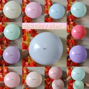 [ satuan / ecer ] balon latex warna pastel macaron soft | balon dekorasi high quality kualitas tebal ukuran 12 inch