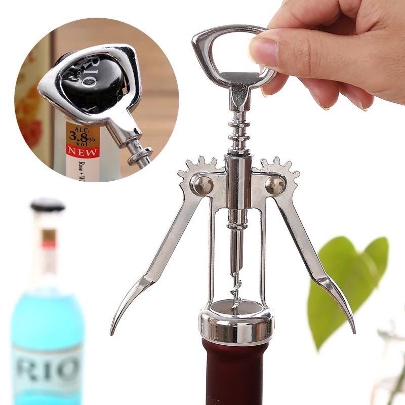 Dụng cụ đồ mở rượu vang inox sáng bóng tiện dụng