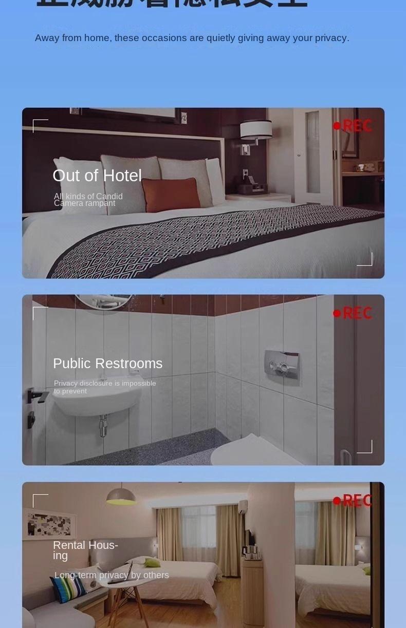 Product Introduction of Máy Dò Camera Chống Nhìn Trộm, Nhà Trại Du Lịch, Thích Hợp Cho Khách Sạn, Máy Dò Hồng Ngoại Chống Bắn, Kiểm Tra 2