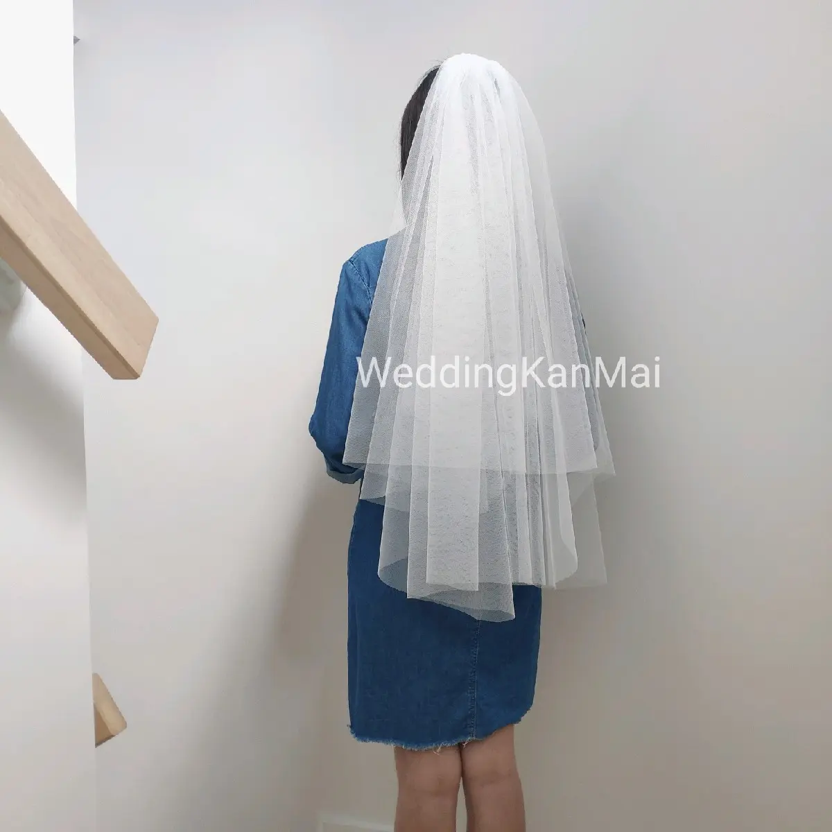 เวลเจ้าสาว V10 แบบเรียบหรู 80cm พร้อมหวีสับ - Women, ผู้หญิง ชุด แต่งงาน