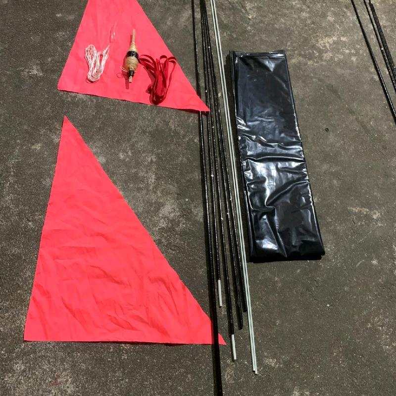 Combo khung nan cacbon làm diều liền 1m73 gồm có nan tím và nan xoắn .Toy  Đồ Chơi