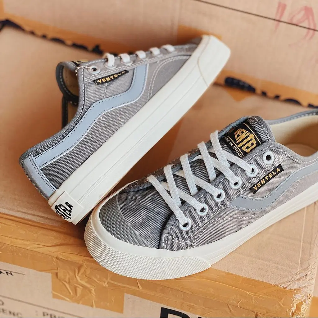 MIDNIGHT SALE!! Sepatu Sneakers Pria Ventela New Public Low Grey Spatu Vantela Public New White Premium Quality