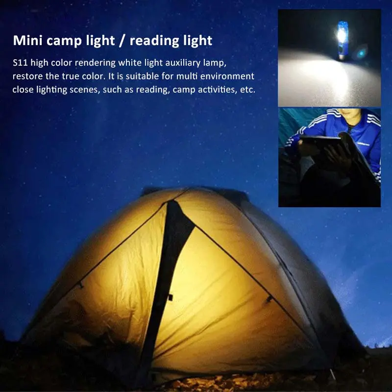 Móc khóa đèn pin mini bằng nhựa quang thông 400 lumen nhỏ gọn 5