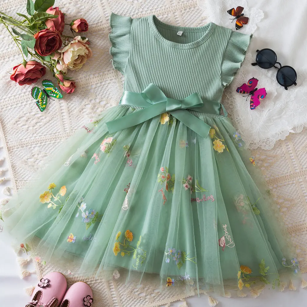 New Sweet and Cute Casual Dress for Girls Embroidered Flower Ribbon Sheer Round Neck Bow Girl's Birthday Party Wedding Flower Girl Chiffon Dress dress kids - TikTok Shop Philippines New Sweet and Cute Casual Dress for Girls Embroidered Flower Ribbon Sheer Round Neck Bow Girl's Birthday Party Wedding Flower Girl Chiffon Dress dress kids - TikTok Shop Philippines