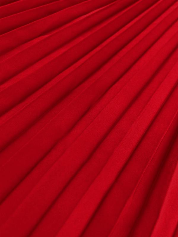 Plus Size Solid Color Cloak Sleeve Pleated Dress, Plus Elegant Keyhole Neckline Knee Length Dress for Party Holiday Wedding Guest, Women's Plus Clothes for All Seasons 6