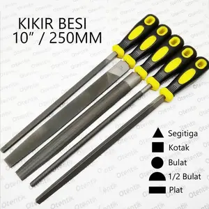 KIKIR BESI 10" PLAT - BULAT - KOTAK - SEGITIGA - SETENGAH BULAT 25CM