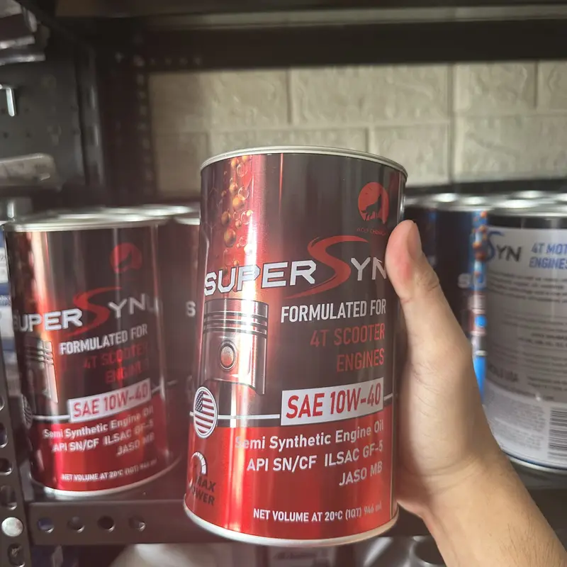 Nhớt Super Syn Đỏ Xe Ga 946ml Êm Xe Nhẹ Máy (LIVE) Dầu Nhớt Phụ Tùng 5