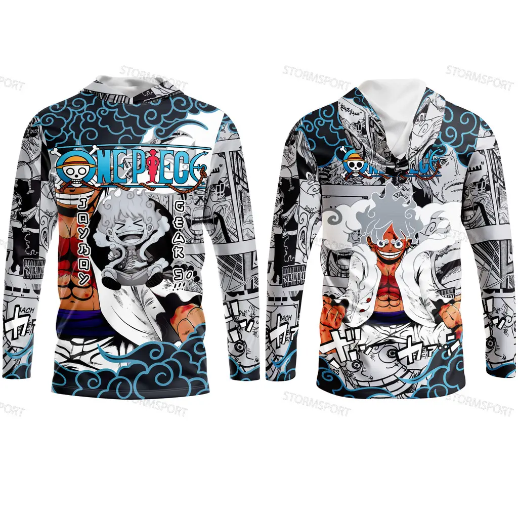 Long Sleeve Jersey with Hoodie Design for men Motorcycle T-shirt One piece Sublimation Warmer shirts