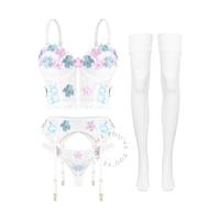 Gambar Wimiu Set Brukat Premium Bodysuit Garter Setelan Stocking Baju Tidur Wanita 700034 Tidur Lingerie - White, M dari Wimiu Kota Administrasi Jakarta Utara 1 Tokopedia