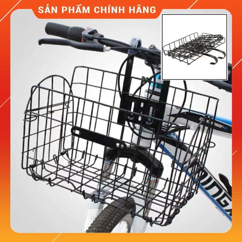 Giỏ xe đạp gấp gọn, tiện lợi, làm bằng kim loại chắc chắn