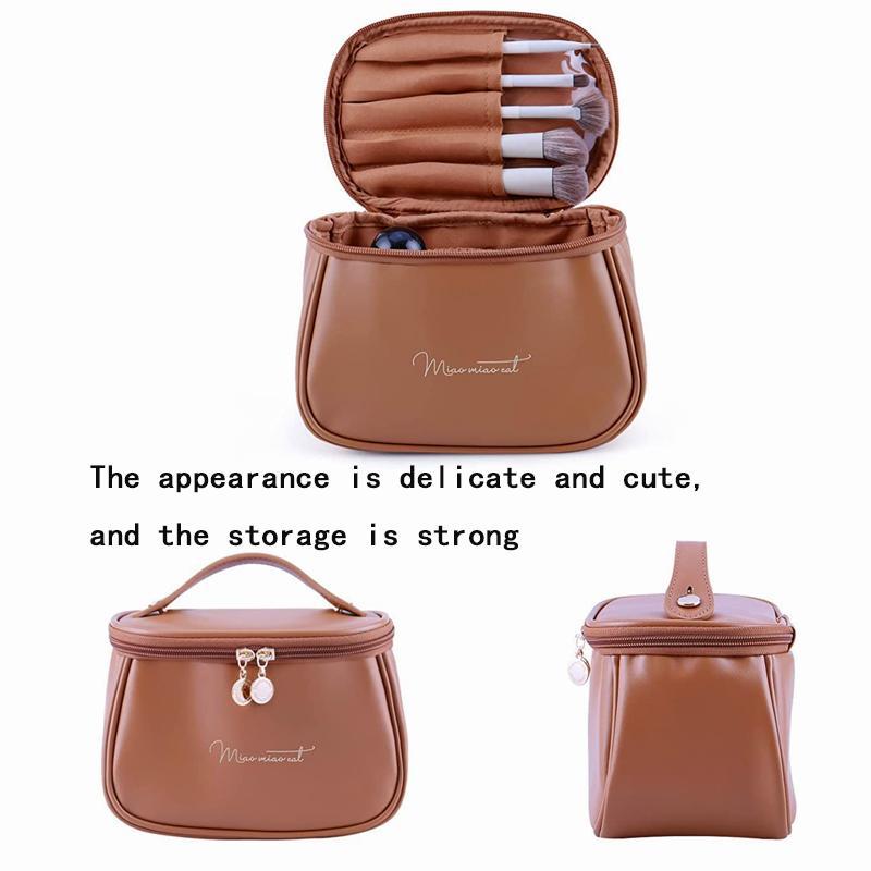 Portable Multi-compartment Cosmetic Bag, Retro Cute Large Capacity Waterproof Storage Bag, Travel Portable Toiletry Bag, Suitable for Storage Of Sundries, Cosmetics and Toiletries 4