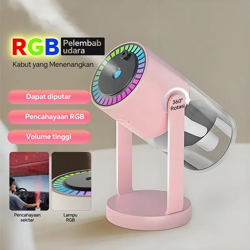 280ml baru proyeksi langit berbintang atas kepala goyang humidifier USB kreatif pengisian air desktop udara mobil humidifier 0
