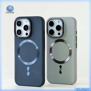 Ốp Điện Thoại Từ Tính, Siêu Mỏng, Màu Trơn Cho iPhone 16, 13, 14, 15 Pro Max, 16ProMax, 16 Plus, Ốp Cứng, Chống Sốc, Tương Thích Với MagSafe