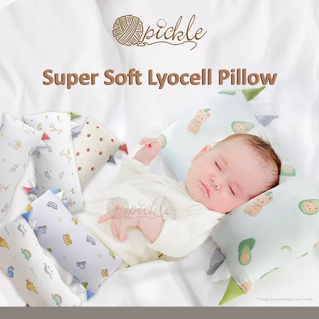 Qpickle Baby Lyocell Bolster Lyocell Pillow Child First Pillow Hug Breathable Kids Pillow Super Soft
