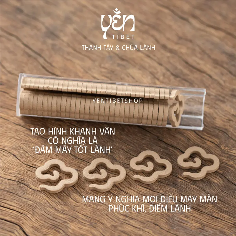 Hộp 42 viên nhang trầm Khanh Vân hương thơm tự nhiên, xông nhà - Yen Tibet 1
