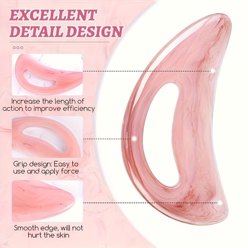 Product Introduction of 1pc Gua Sha Massage Tool With Handle, Resin Larger Gua Sha Scraping Tool, For Back Neck Face Leg Massage 0