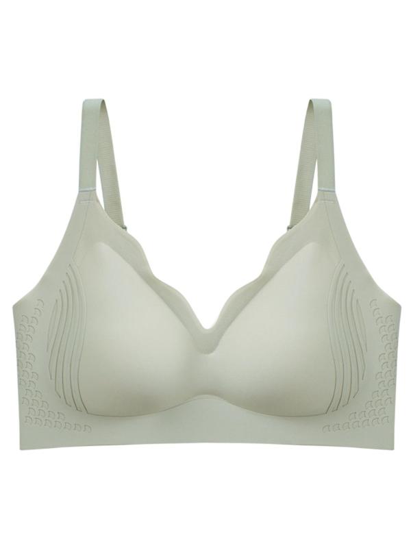 Women's Solid Color Wireless  Bra, High Stretch Soft Breathable Comfortable Seamless Adjustable Strap   Bra, Women's Lingerie for All Seasons 4