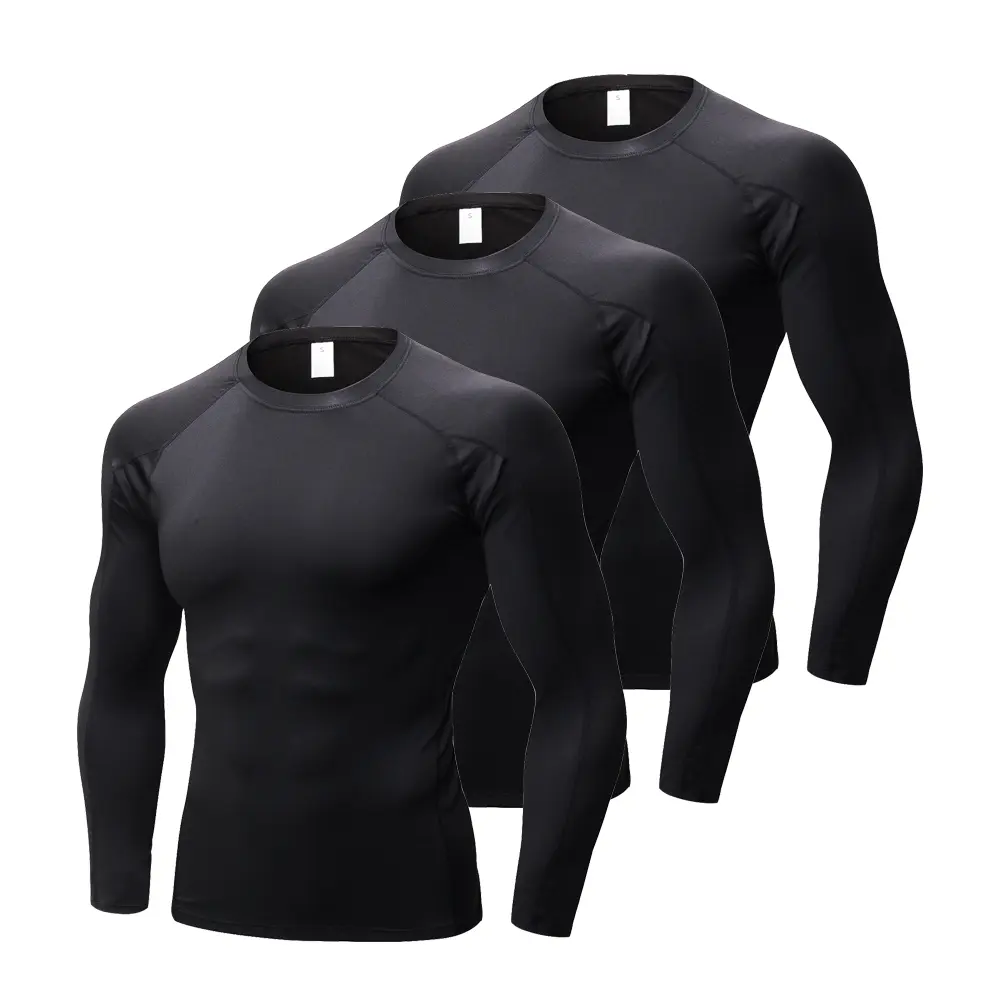 Compression shirt, for men, long sleeve, top in workout, suitable for running, basketball, top layer basic athletic, slimming tights, 1pc outdoor sport clothing Versatile tee