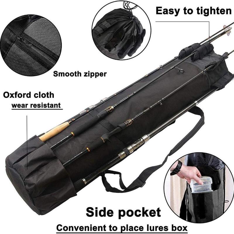 Product Introduction of Outdoor Cylinder Fishing Bag, Portable Fishing Rod Storage Bag, Multifunctional Fishing Rod Bag, Fishing Gear Storage Bag 7