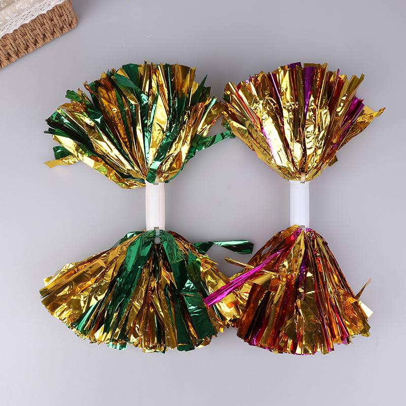 Product Introduction of Handle Style Cheerleader Pom Poms Metallic Streamer Sport Match Vocal Dance Party Concert Decorator Props Club Supply 17