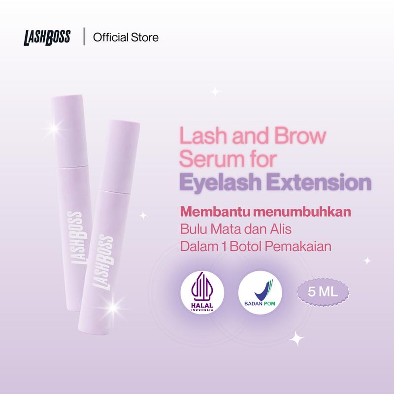 LashBoss Lash and Brow Serum for Eyelash Extension (Gel-Based) Serum Penumbuh Bulu Mata dan Alis Anti Rontok dan Botak untuk Eyelash Extension Membantu Menebalkan Eyelash tanpa Maskara Serum Bulu Mata 1