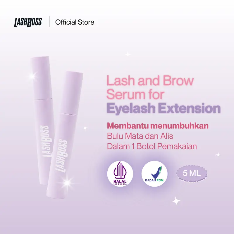 LashBoss Lash and Brow Serum for Eyelash Extension (Gel-Based) Serum Penumbuh Bulu Mata dan Alis Anti Rontok dan Botak untuk Eyelash Extension Membantu Menebalkan Eyelash tanpa Maskara Serum Bulu Mata 1