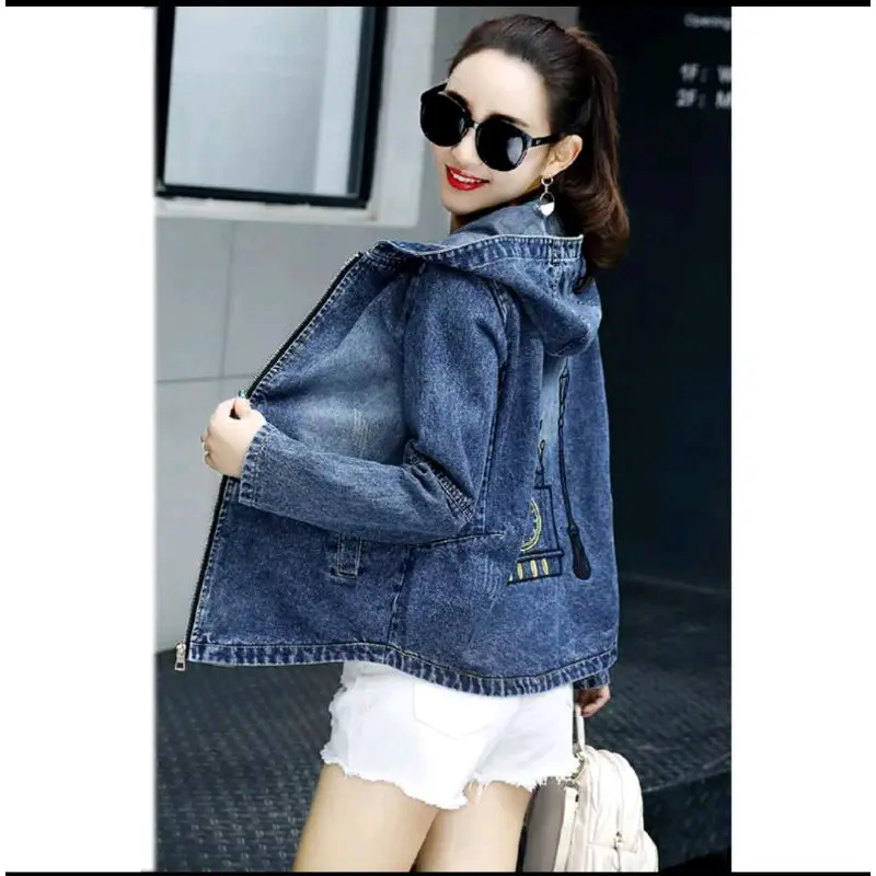 JAKET JEANS HOODIE IMPORT/JAKET JEANS WANITA TERBARU!!! 1