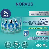 Gambar Sabun Cuci Tangan Anti Bakteri Ocean Green Tea 6 pcs x 410ml - NORVUS - NHWR 6X 410ML dari Norvus Indonesia Kota Administrasi Jakarta Barat 1 Tokopedia