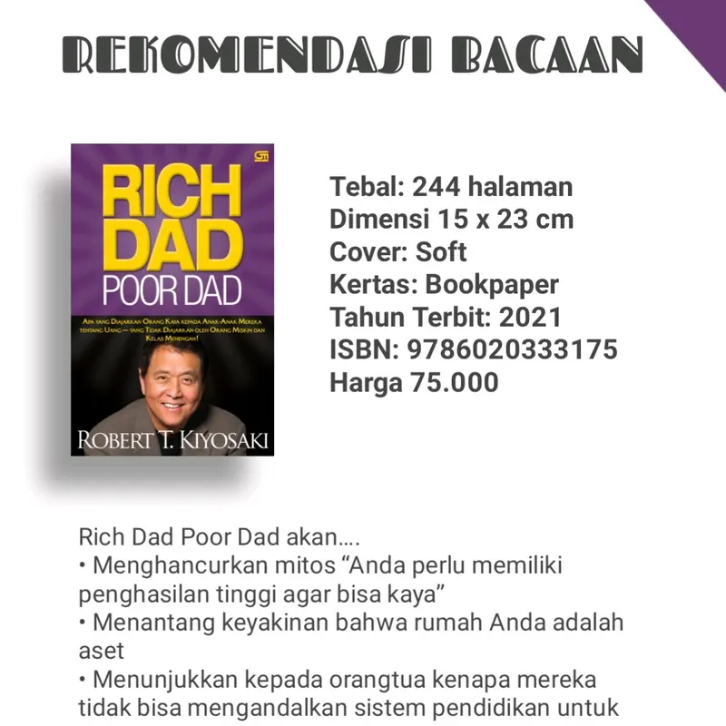 Buku Rich Dad Poor Dad - Gramedia 1